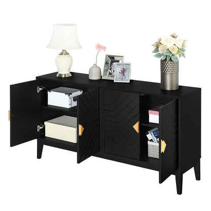 Dalton 4-Door Sideboard Buffet - Black