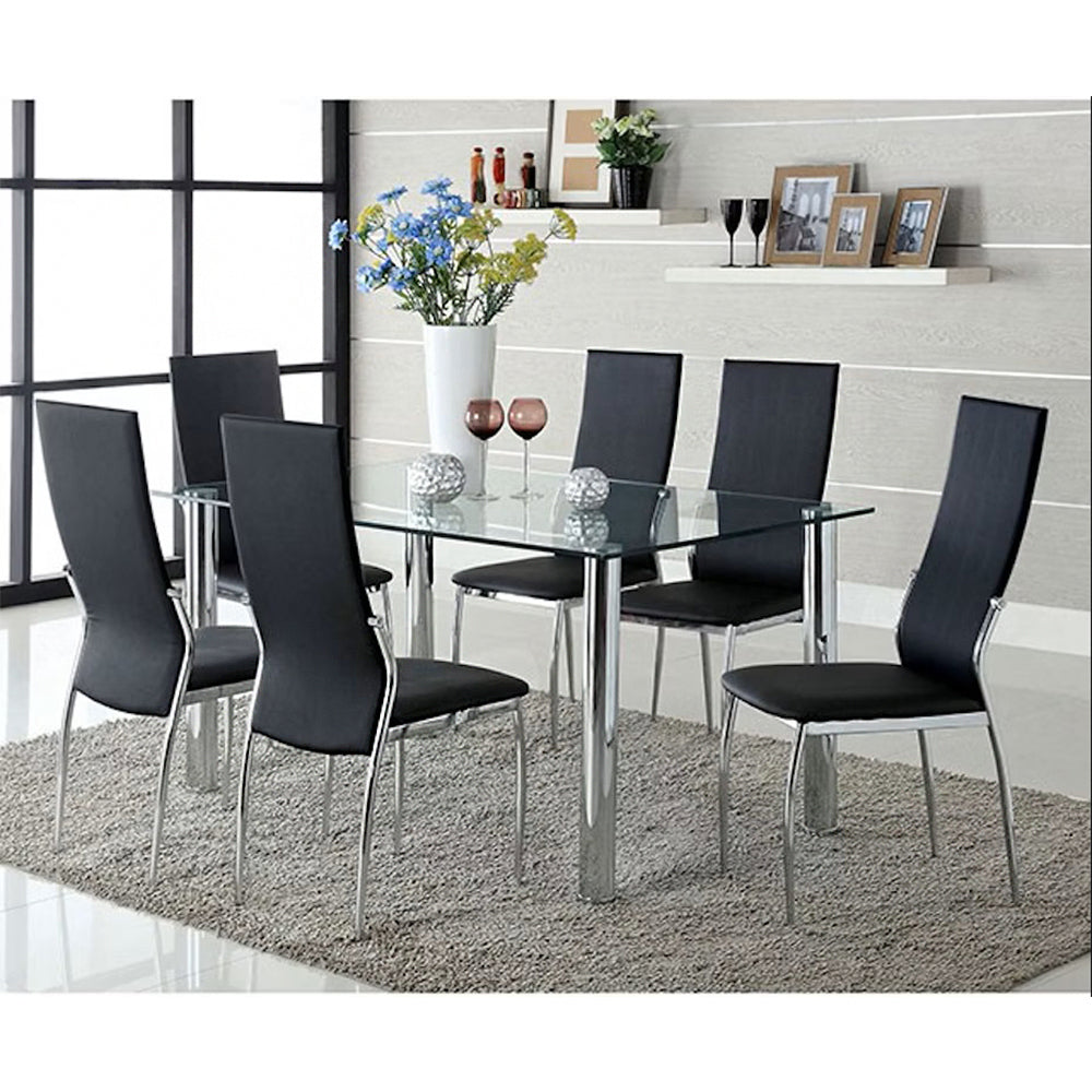 Larson Leatherette Dining Chairs (Set of 2) - Black