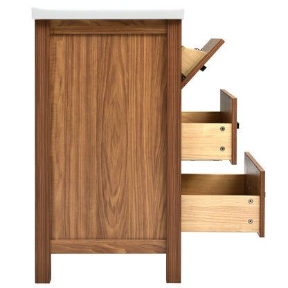 Freestanding Bathroom Vanity Cabinet with  Ceramic Basin Sink
