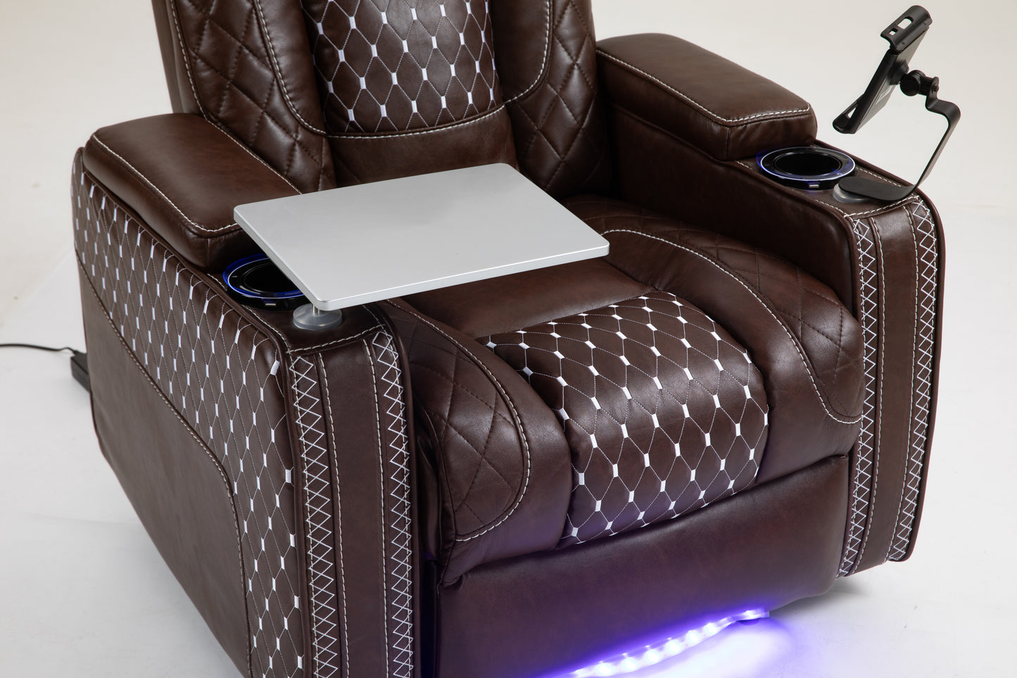 Warner One Power Recliner with Multifunctional Features - Brown