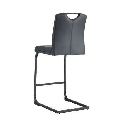 Regal PU Chair Barstool - Black Set of 2
