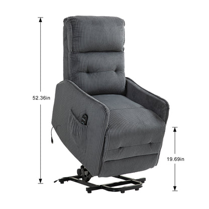 Fraser Electric Recliner Chair - Dark Gray