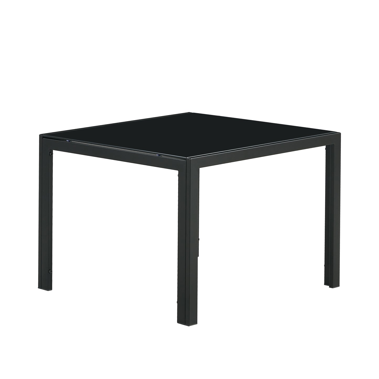 Glass Square Coffee Table Set of 2 - Black