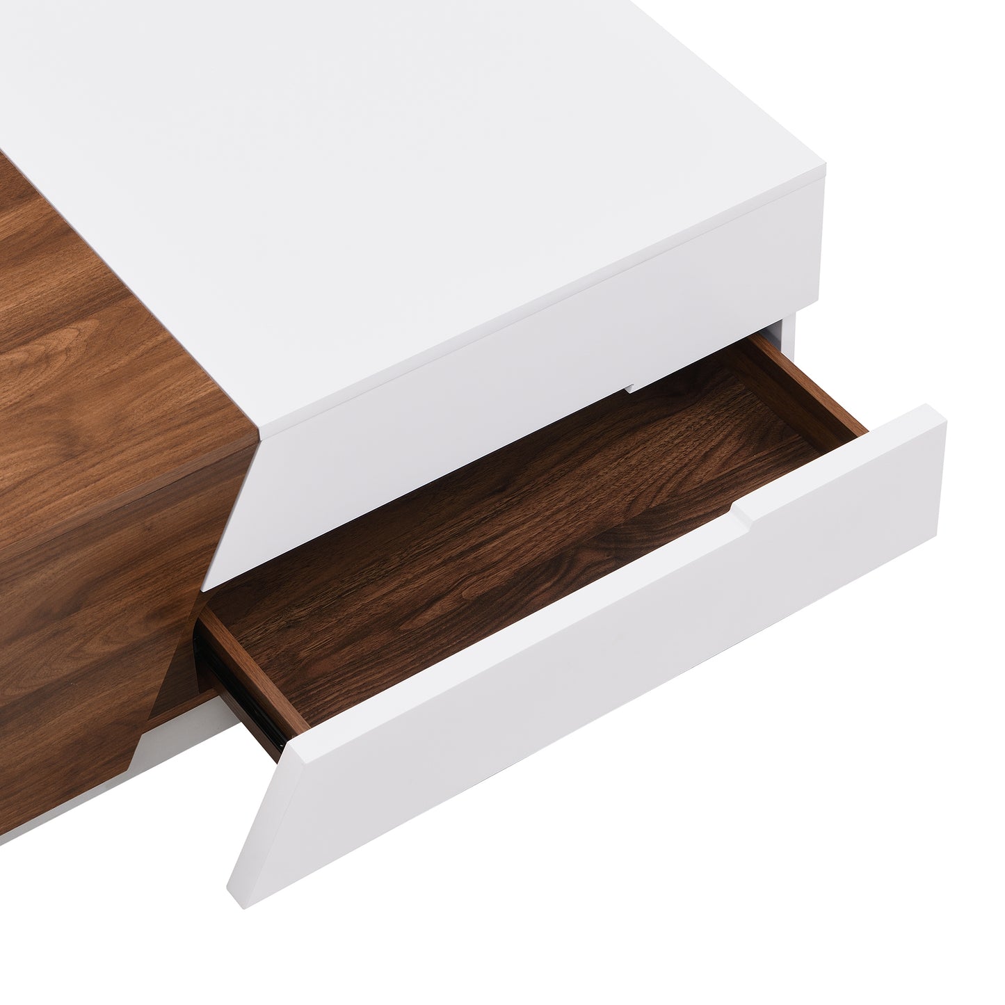 Duo Max Coffee Table - White&Walnut