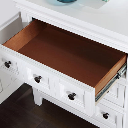 Nikos Solid Wood Traditional Nightstand - White
