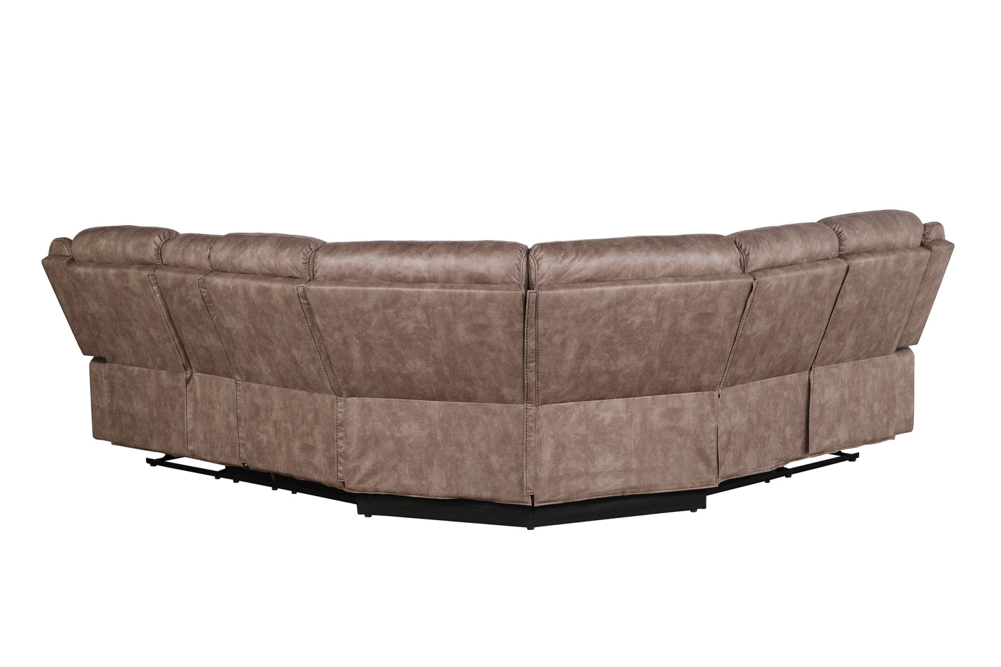 Dollum Velvet Sectional Sofa - Chocolate