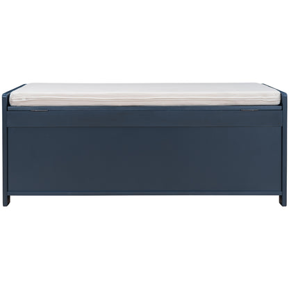 Trex Storage Bench with 3 Shutter Doors - Antique Navy