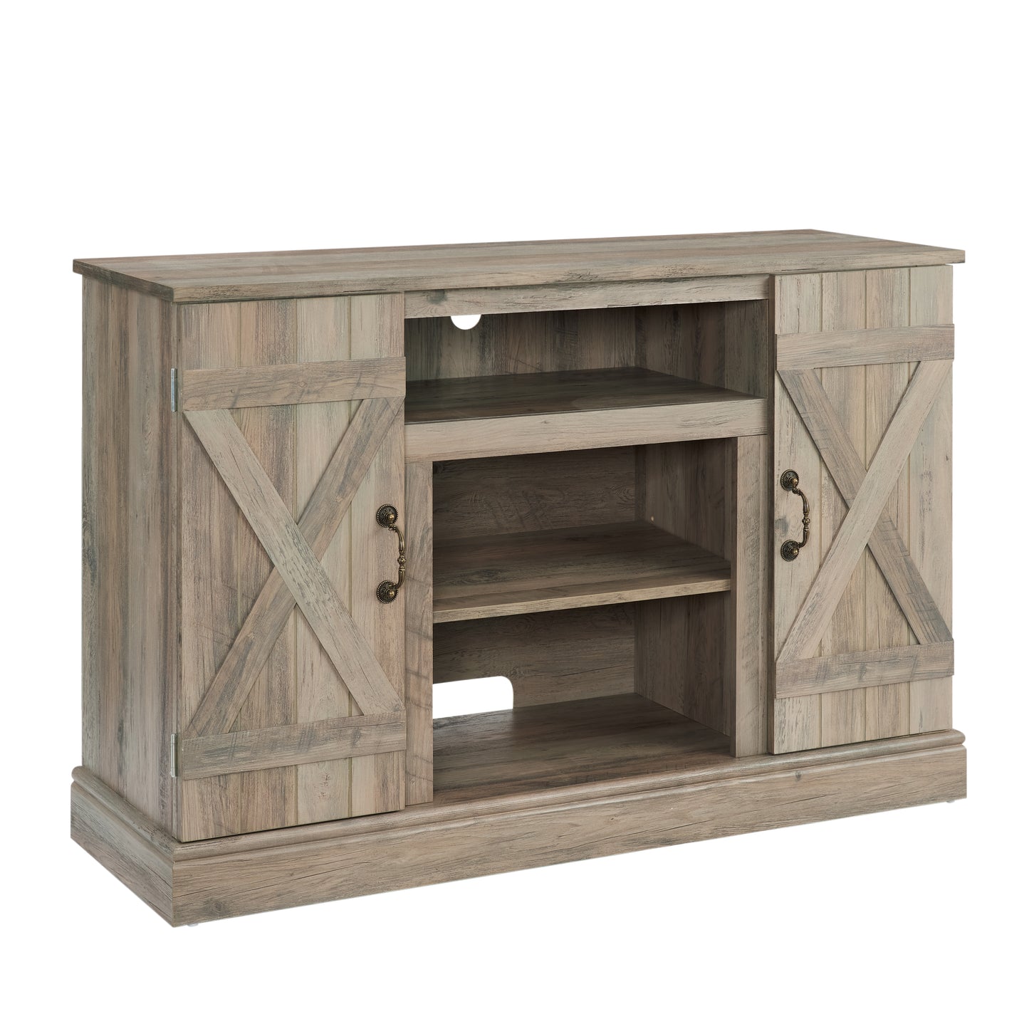 Utopia Media TV Stand Antique Entertainment Console - Gray