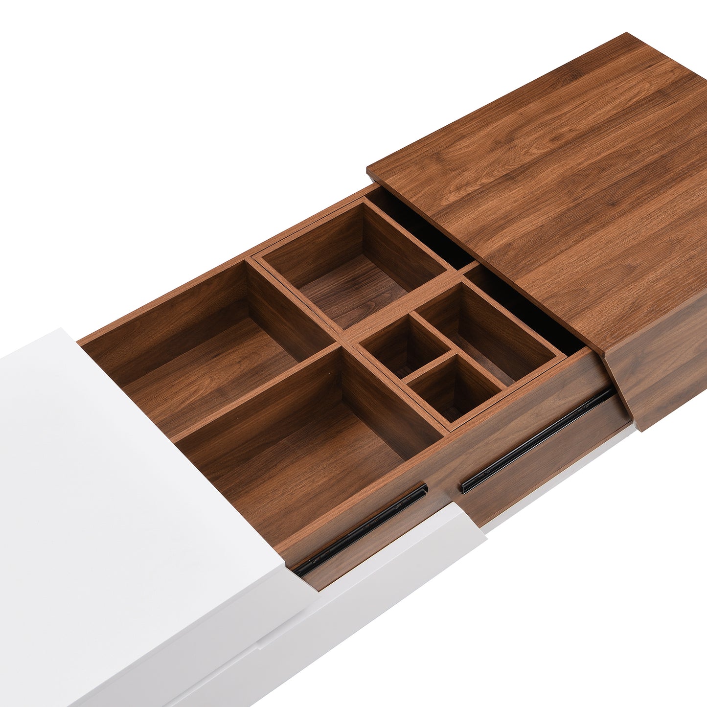Duo Max Coffee Table - White&Walnut