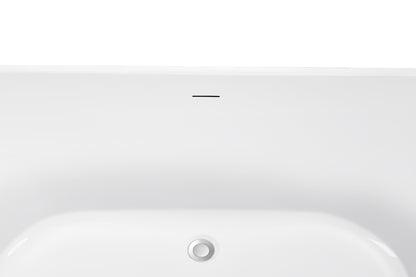 Osha 67"  Acrylic Freestanding Soaking Bathtub  - White
