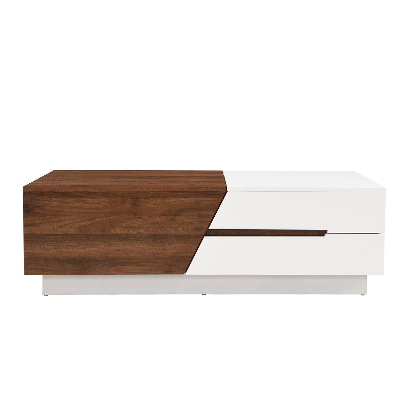 Duo Max Coffee Table - White&Walnut