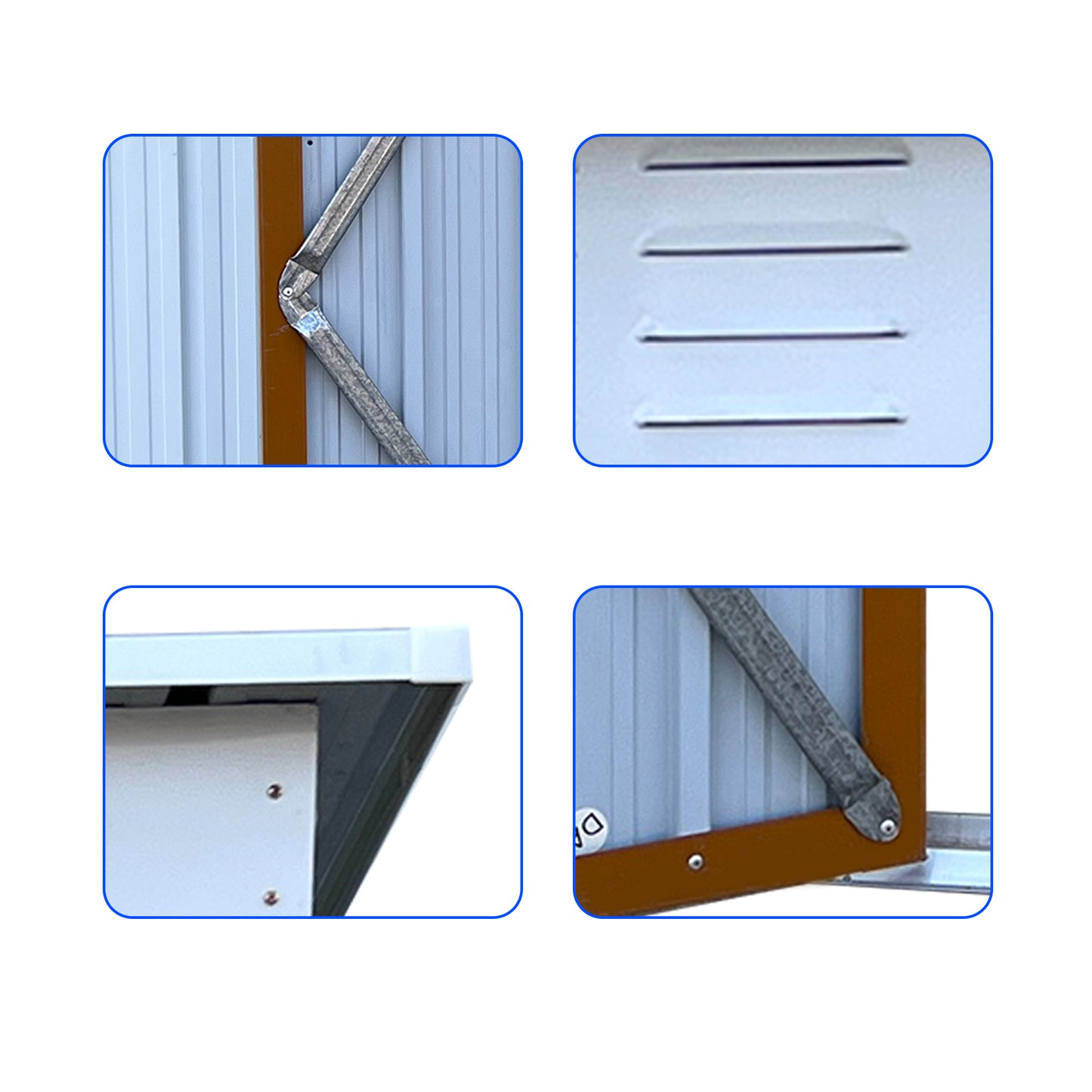 Morton 5 X 3 ft Metal Garden Sheds Outdoor Storage - White+Yellow