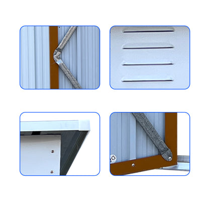 Morton 5 X 3 ft Metal Garden Sheds Outdoor Storage - White+Yellow