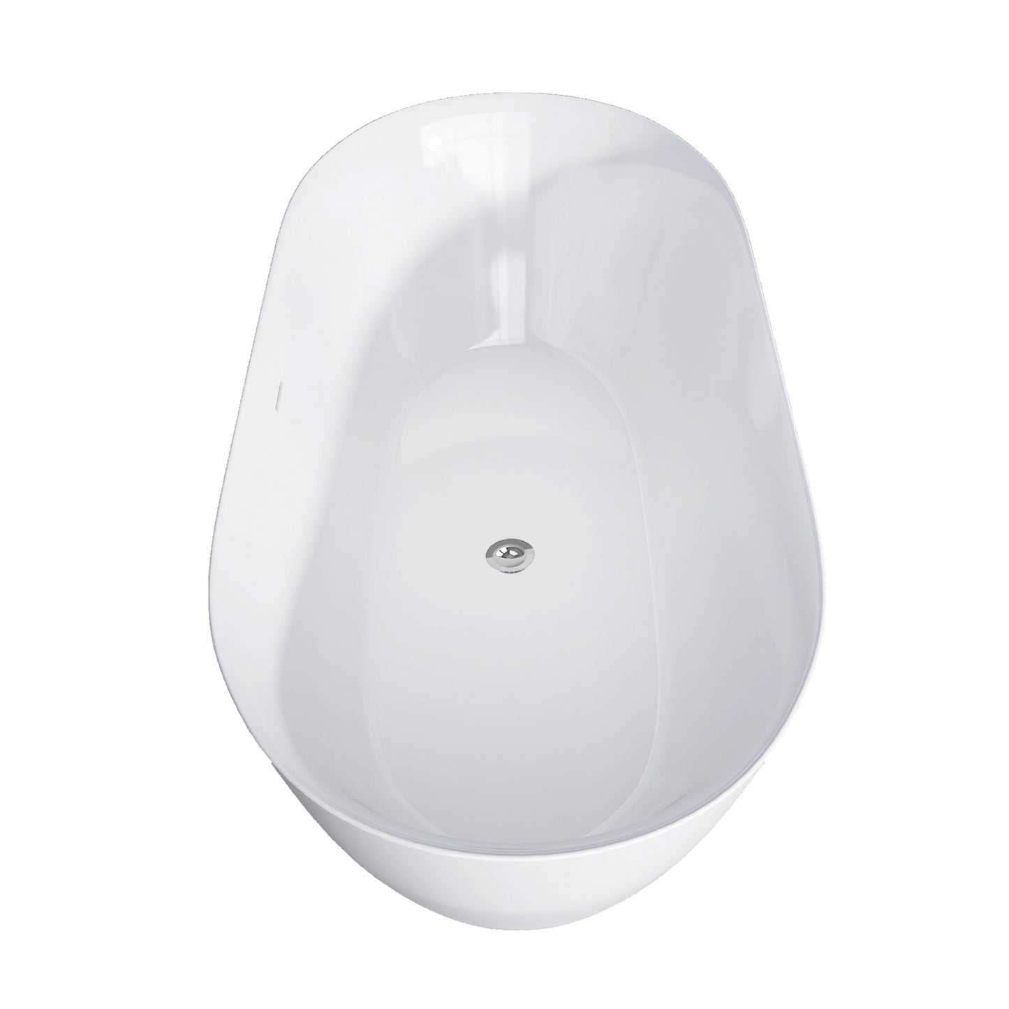 Nuvo 59" Acrylic Free Standing Oval Shape Soaking Tub - Gloss White