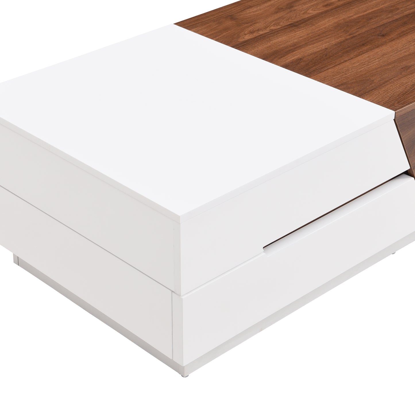 Duo Max Coffee Table - White&Walnut