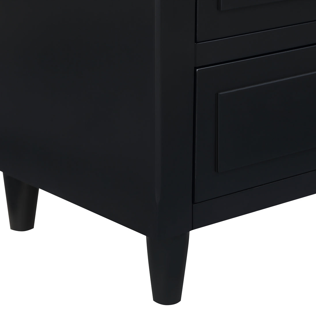 Eleni Wood Nightstand - Black