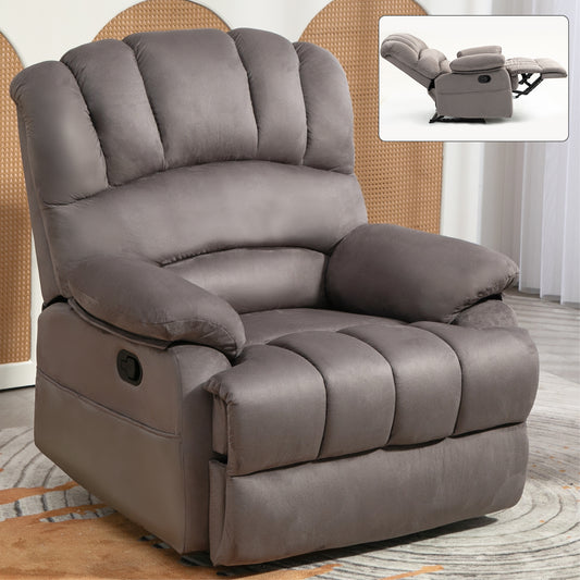 Diva Large Fabric Recliner Chair - Gray