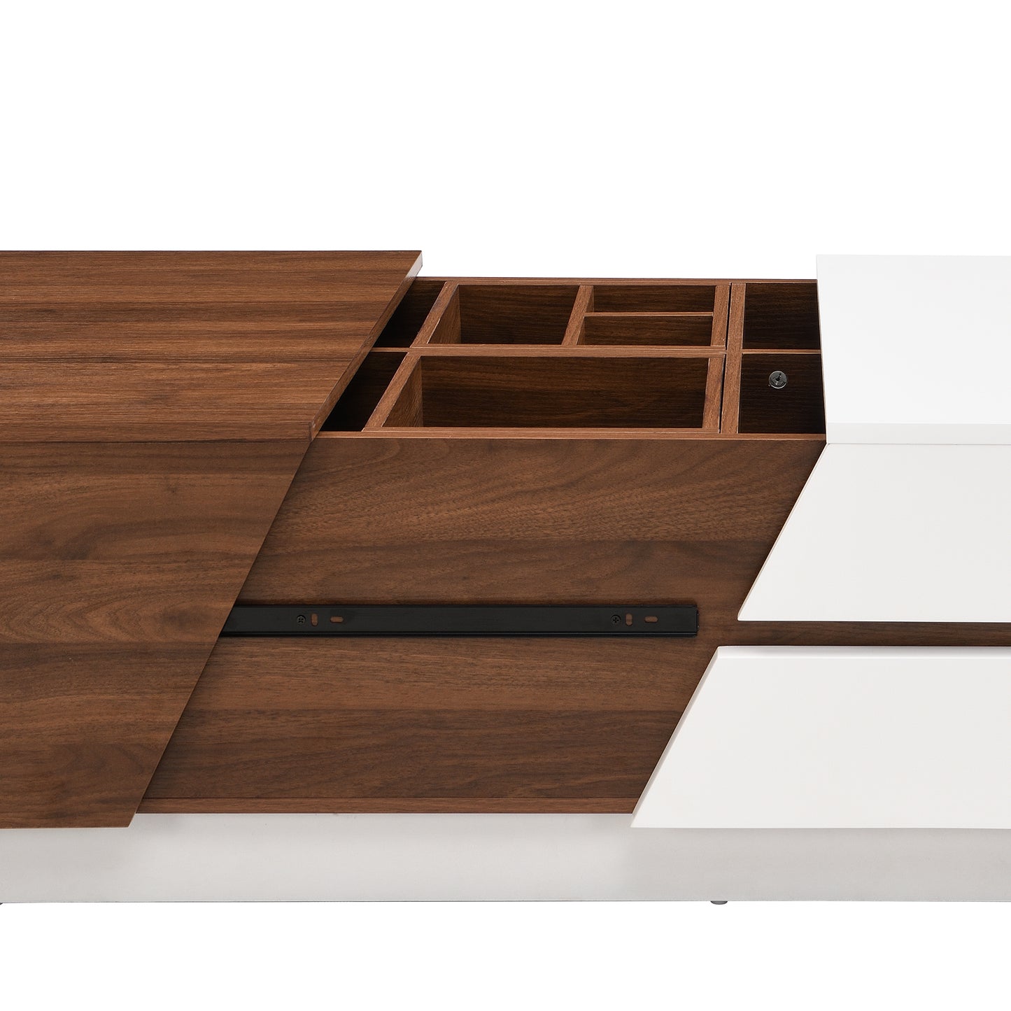 Duo Max Coffee Table - White&Walnut