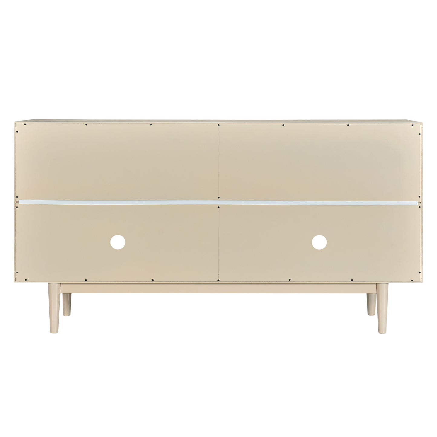 Celeste Convex Pattern Doors Sideboard Buffet - Almond