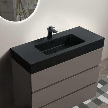 Kito  36" Bathroom Vanity with Sink  without Drain and Faucet - Gray