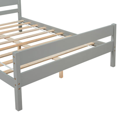 Saba Full Size Platform Bed Frame - Gray