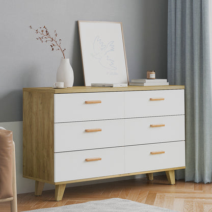 Olson Drawer Dresser Cabinet - White Oak