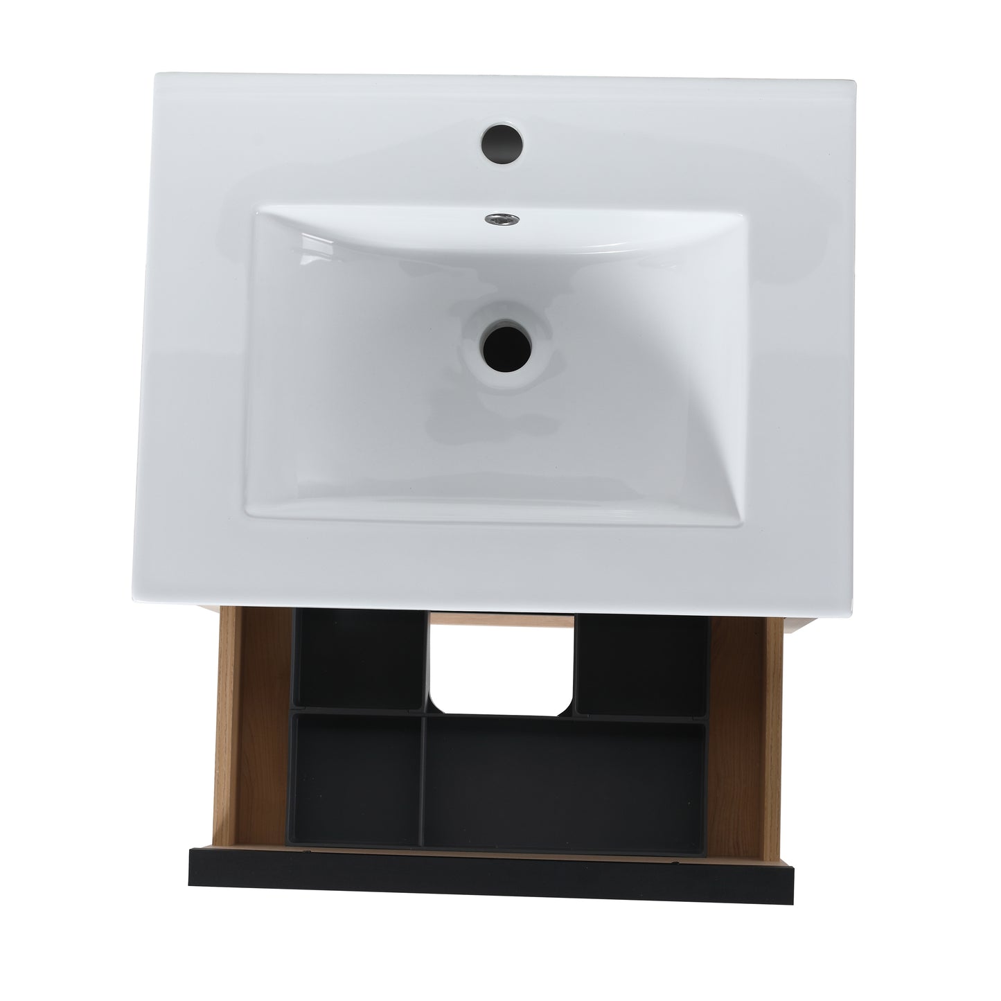 Bathroom Vanity with 2 Soft Close drawers and White Ceramic Basin