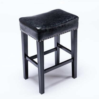 Barn Counter Height 26" Bar Stools - Black  Set of 2