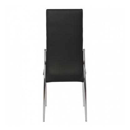 Larson Leatherette Dining Chairs (Set of 2) - Black