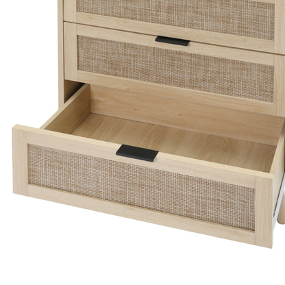 Kooboo 3 Drawer Nightstand End Table - Natural