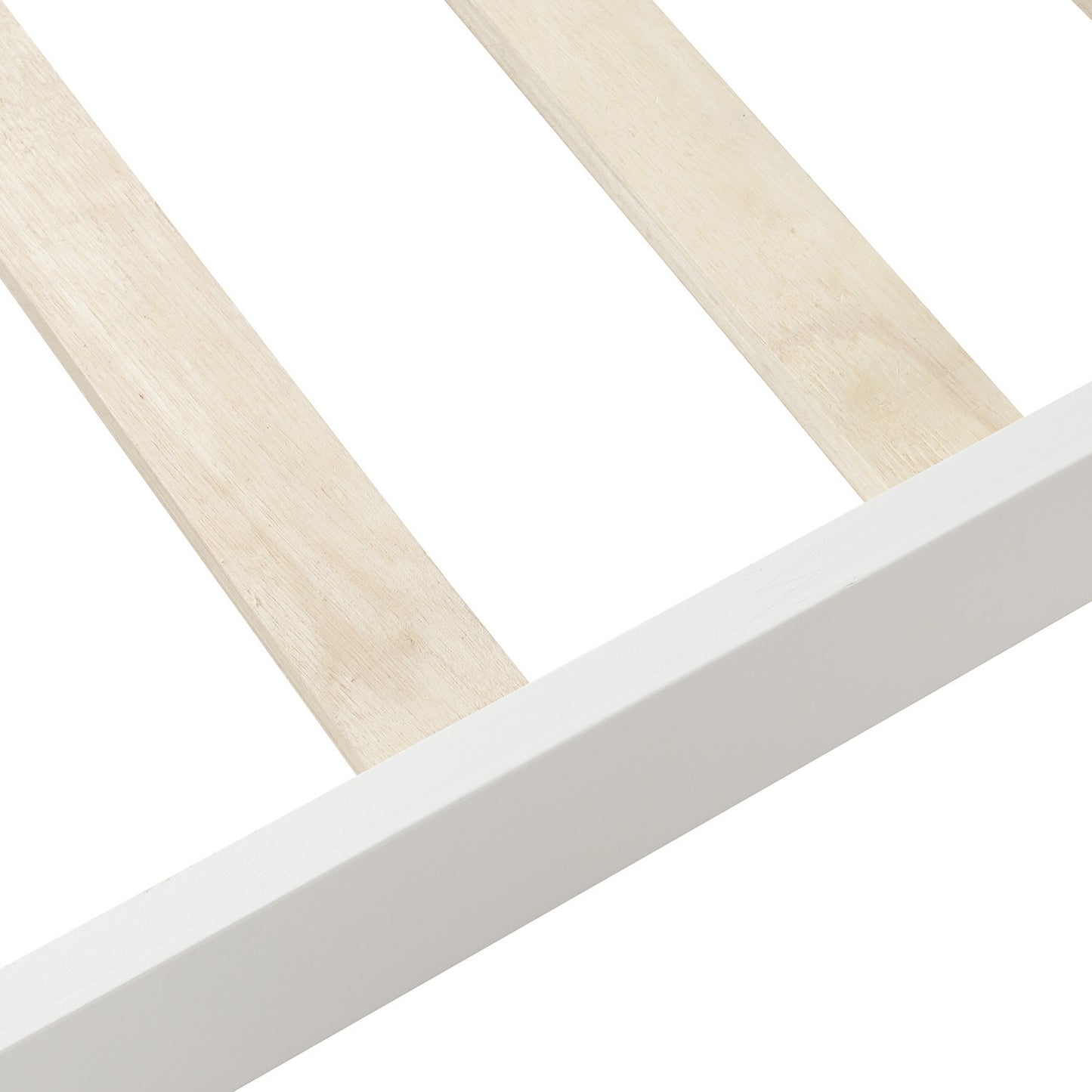 Urban Fusion Twin Size Wood Platform Bed - White