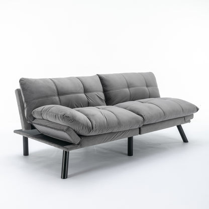 Vega Convertible Folding Modern Sofa Bed - Light Gray