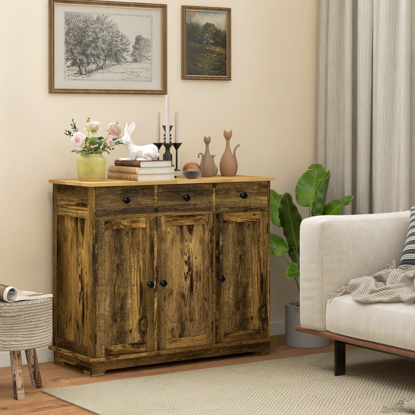 Moso Sideboard Buffet - Rustic Brown