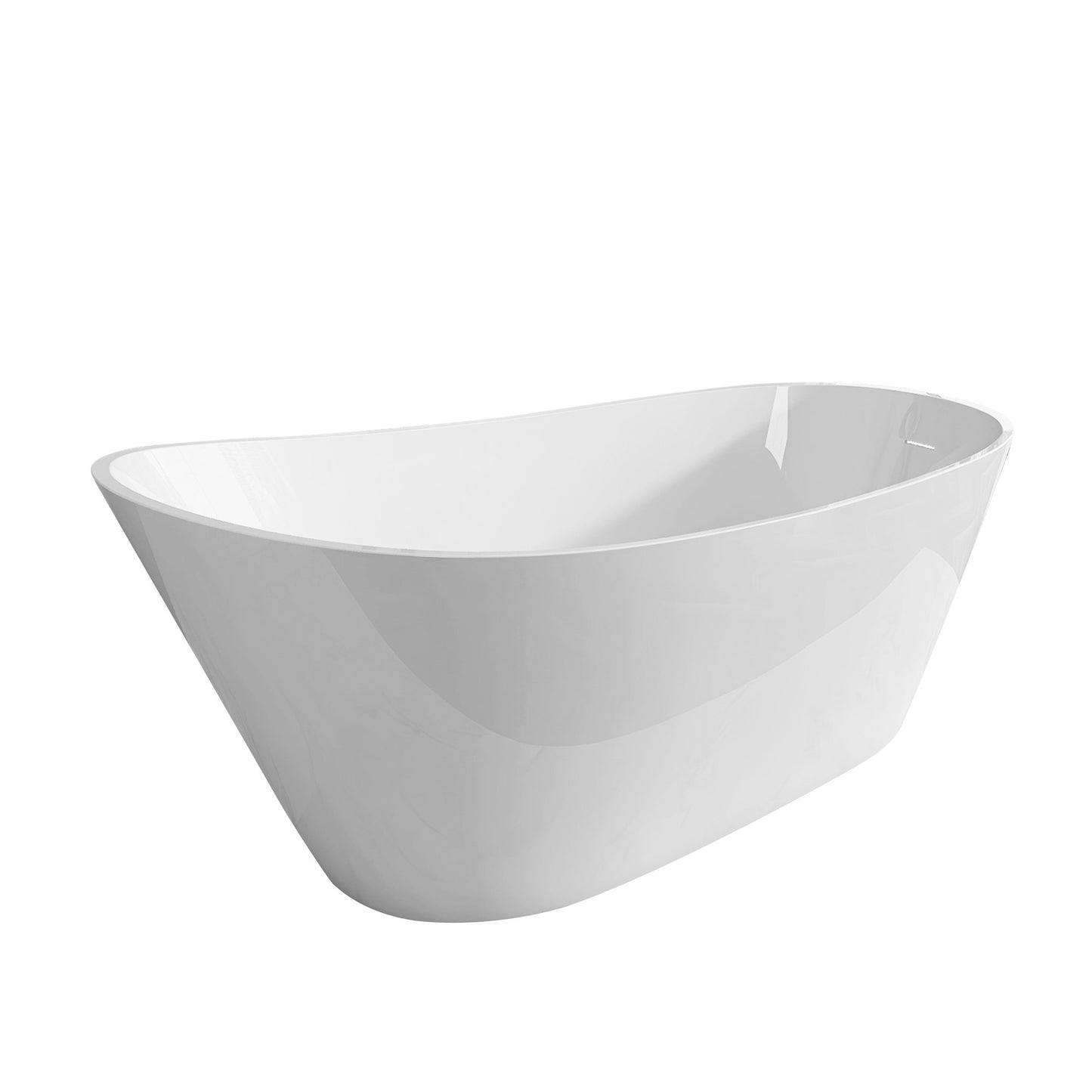 Cavi 67" Acrylic Freestanding Soaking Bathtub  - Gloss White