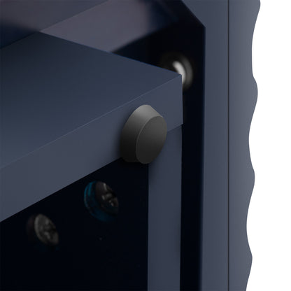 Lyons 4 Wavy Doors Ample Storage Space Sideboar - Navy Blue