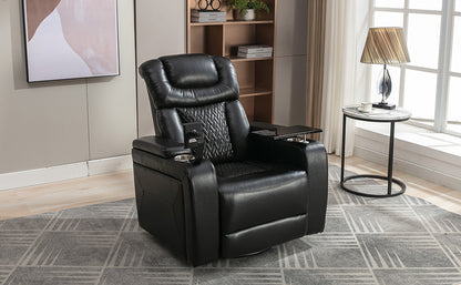 Comfort Max 270 Degree Swivel Power Recliner - Black