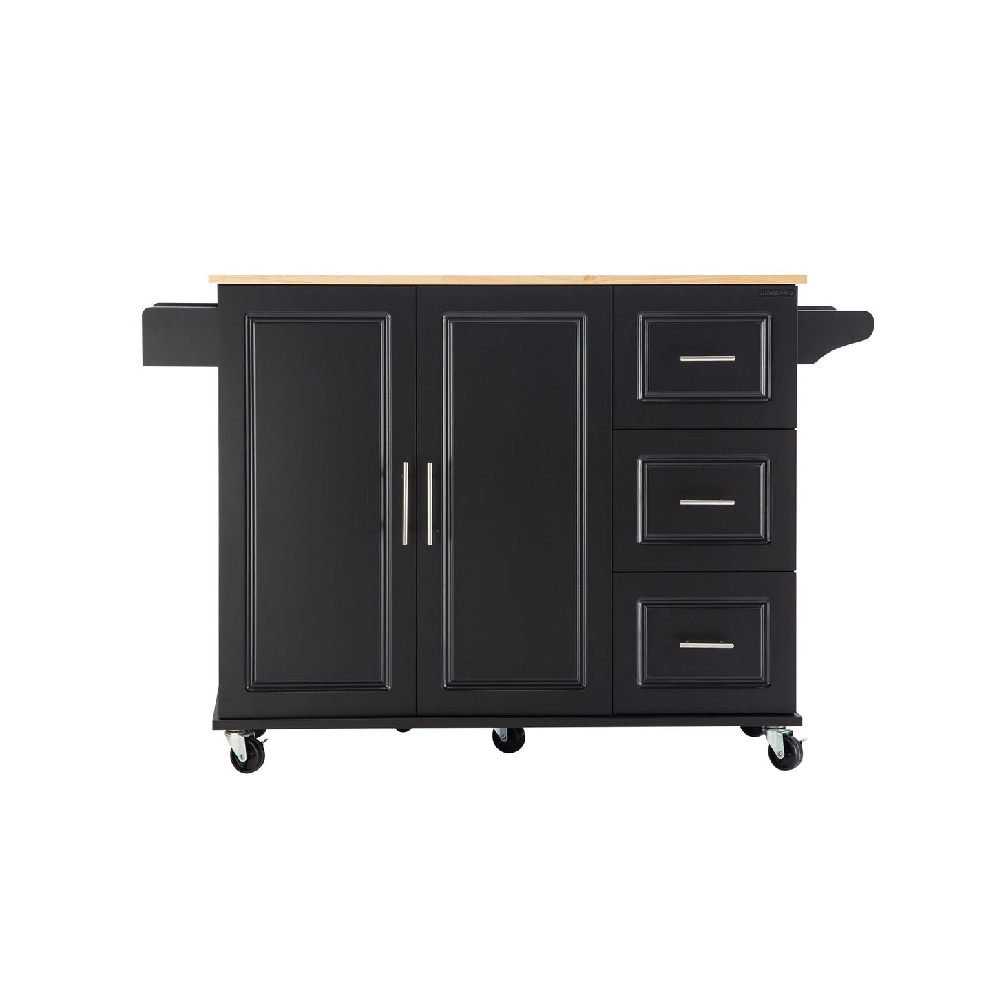 Marvel Kitchen Island & Kitchen Cart  - - Black