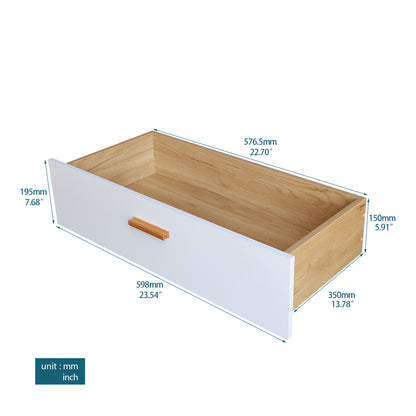 Olson Drawer Dresser Cabinet - White Oak