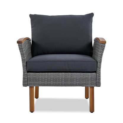 Dario 9 Pc Patio Rattan Furniture Set - Gray