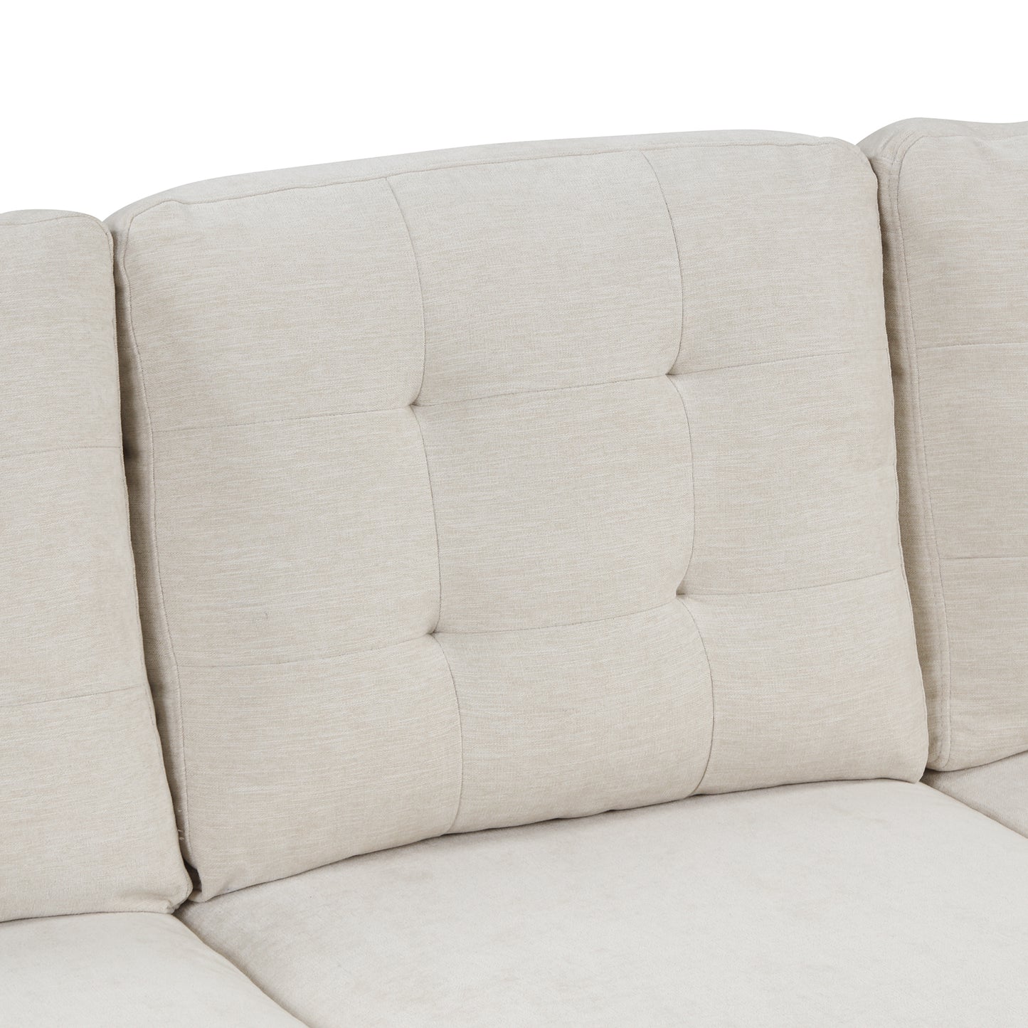 Aisha Modern U-Shaped Corner Sectional Sofa - Beige