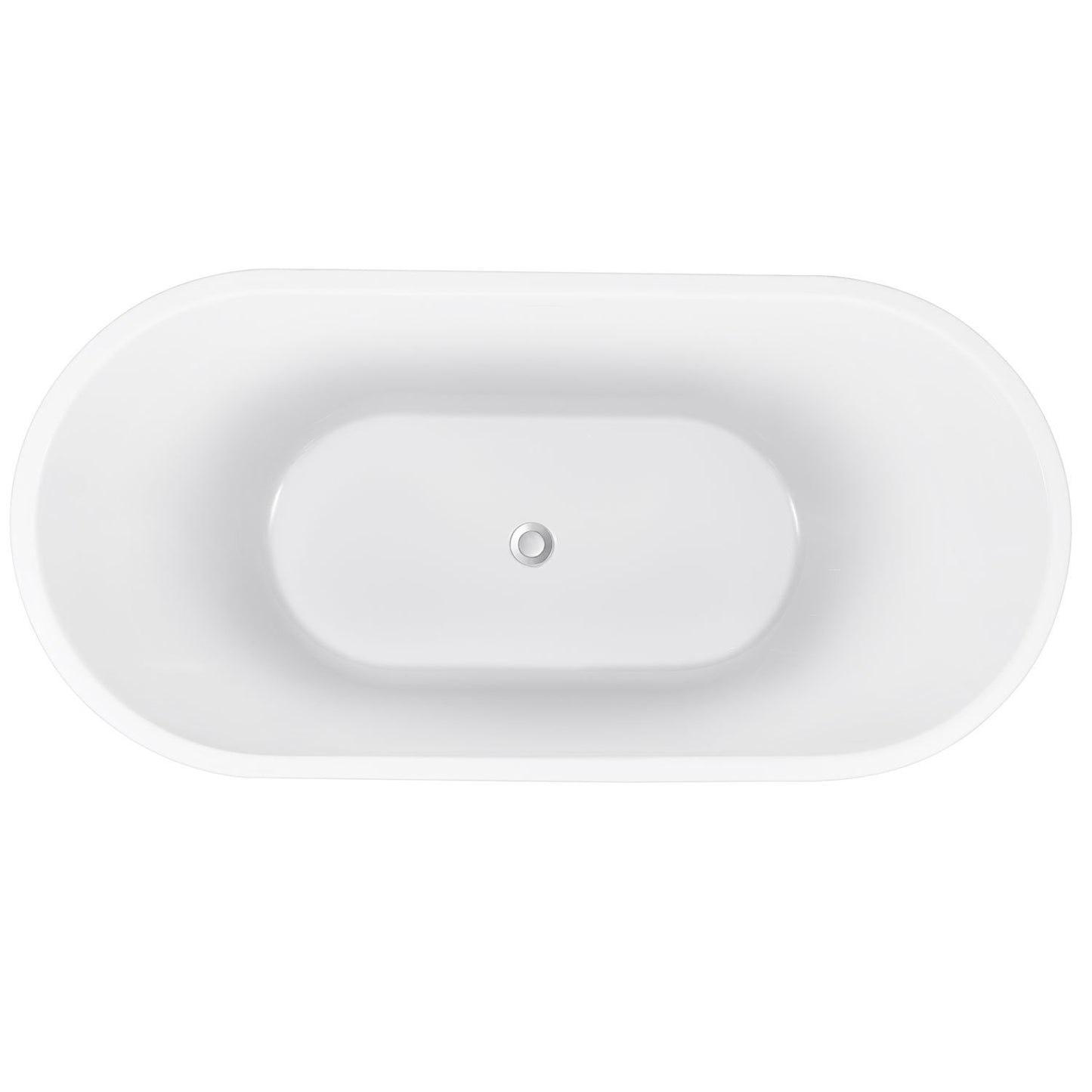 Maya 65" Acrylic Freestanding Soaking Bathtub  - White