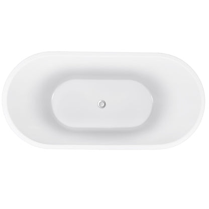 Maya 65" Acrylic Freestanding Soaking Bathtub  - White