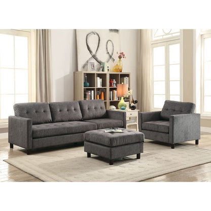 Ceasar Fabric Sectional Sofa - Gray
