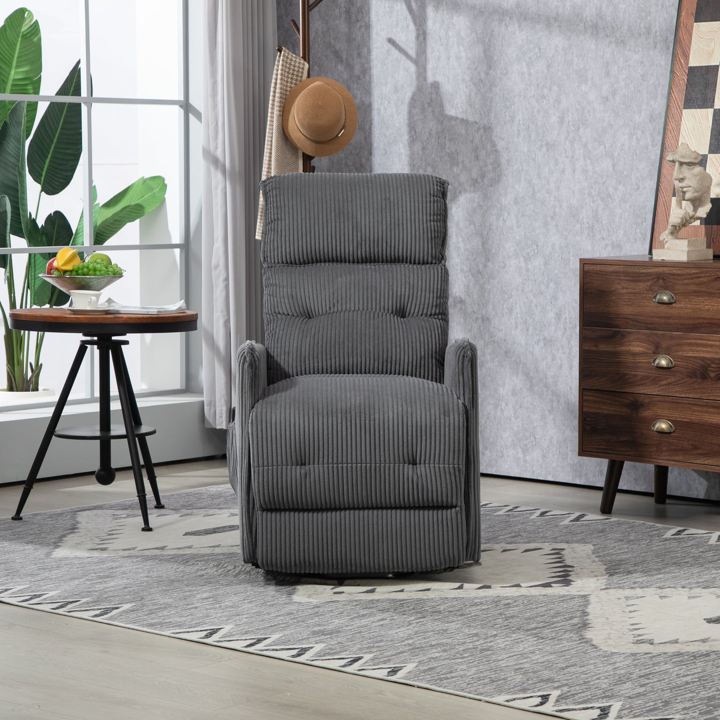Fraser Electric Recliner Chair - Dark Gray