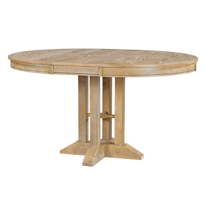 Alba 5pc Dining Set Extendable Table 4x Side Chairs - Natural