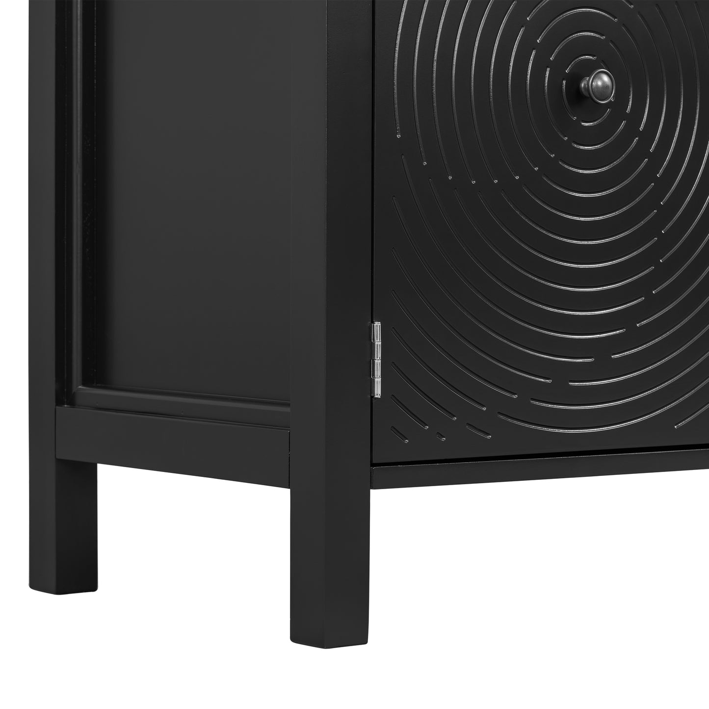 Evie Artistic Three-Door Sideboard Buffet - Black