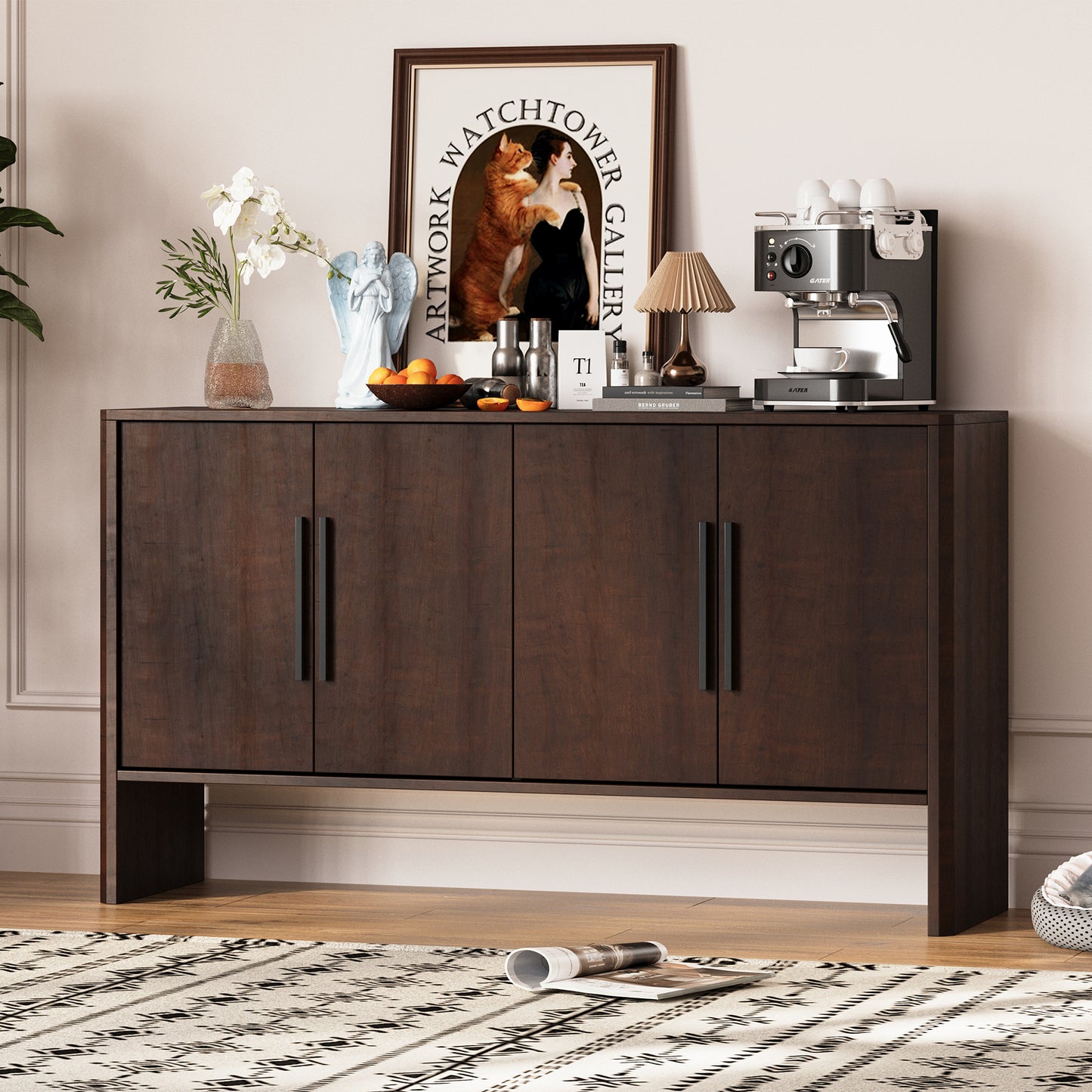 Miya Retro Sideboard Buffet - Espresso