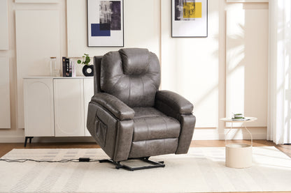 Rocha Power Lift Recliner Chair with Massage - Gray