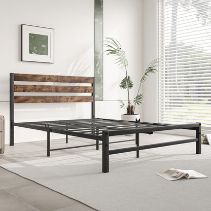 Kom Full Size Platform Bed Frame - Black
