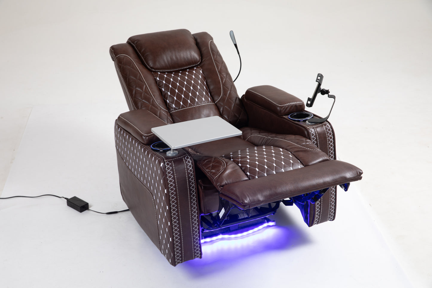 Warner One Power Recliner with Multifunctional Features - Brown